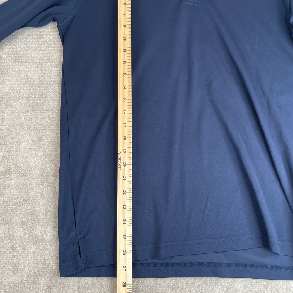 Carmax Long Sleeve Polo Shirt Mens Size Medium Navy Blue Work Uniform - Picture 6 of 8